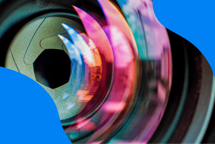Close up of a camera lens