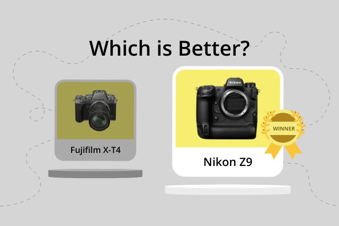 Nikon z9 vs Fujifilm X-T4 comparison image