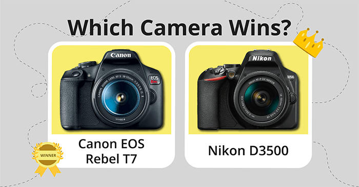 Canon EOS Rebel T7 vs Nikon D3500 comparison image