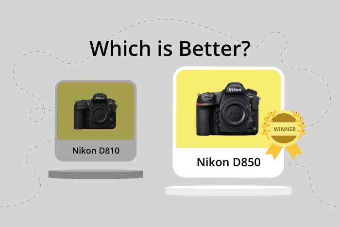 Nikon D810 vs D850 comparison image