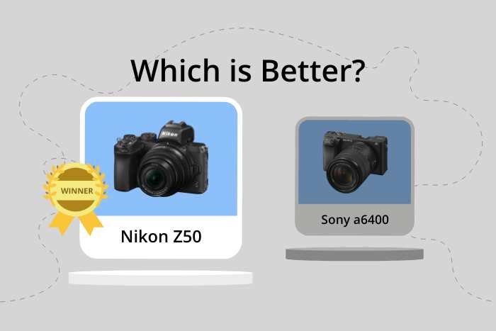 Nikon Z50 vs Sony a6400 comparison image