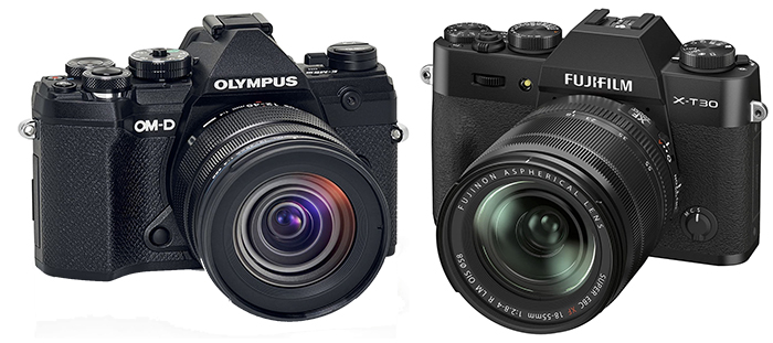 fuji olympus camera size comparison