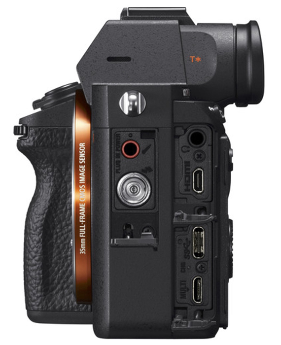 A7R III body showing side ports