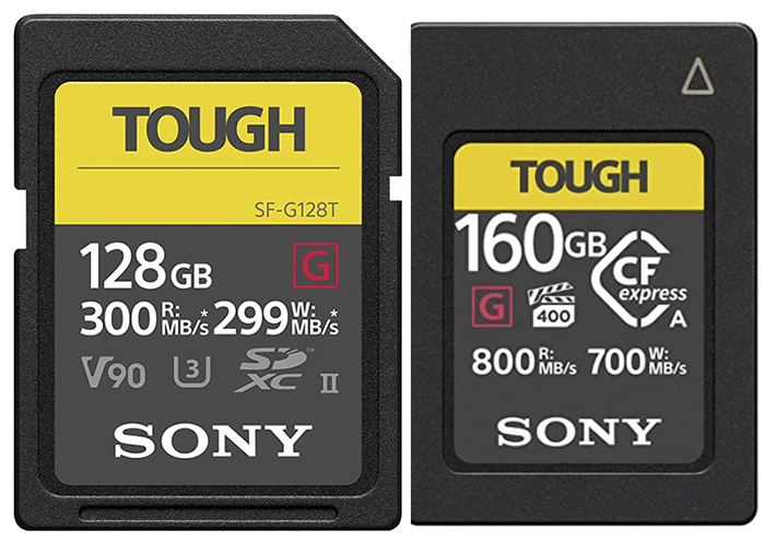 CFexpress and UHS-II memory cards