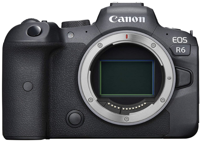 Canon EOS R6 front view without lens