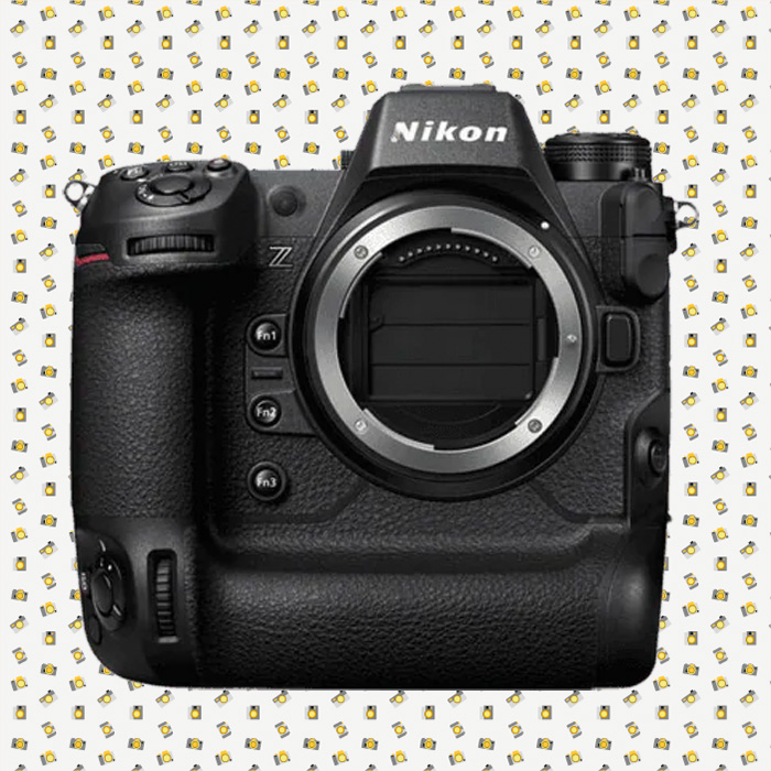 Nikon Z9 Camera with funky pattern background