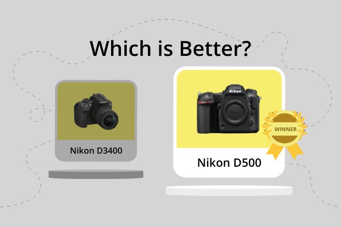 Nikon D3400 vs Nikon D500 comparison image