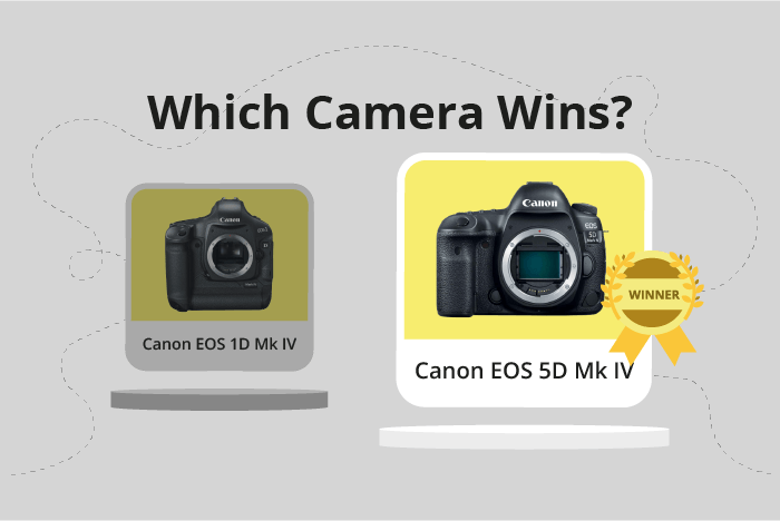 Canon EOS 1D Mark IV vs EOS 5D Mark IV Comparison image.
