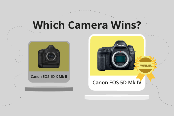Canon EOS 1D X Mark II vs EOS 5D Mark IV Comparison image.