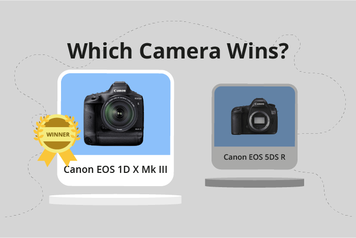 Canon EOS 1D X Mark III vs EOS 5DS R Comparison image.