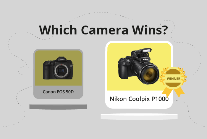 Canon EOS 50D vs Nikon Coolpix P1000 Comparison image.