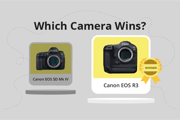 Canon EOS 5D Mark IV vs EOS R3 Comparison image.