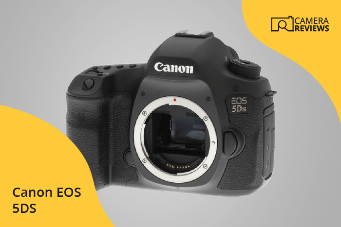 Canon EOS 5DS photographed on a colored background