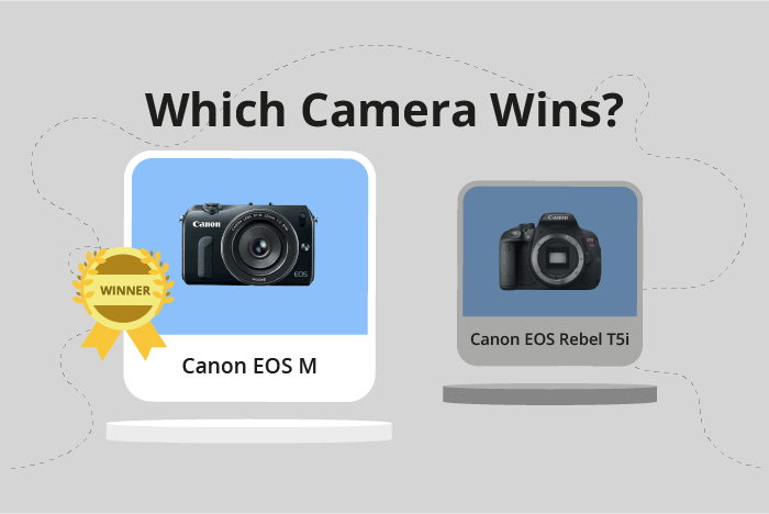 Canon EOS M vs EOS Rebel T5i / 700D Comparison image.