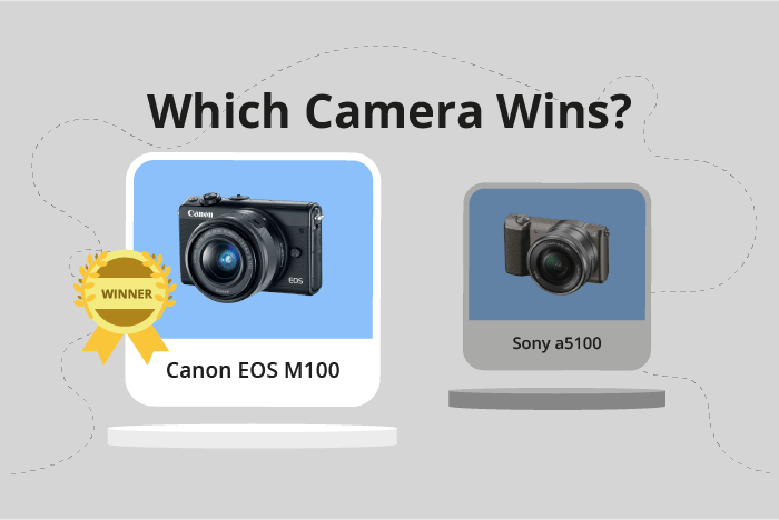 Canon EOS M100 vs Sony a5100 Comparison image.