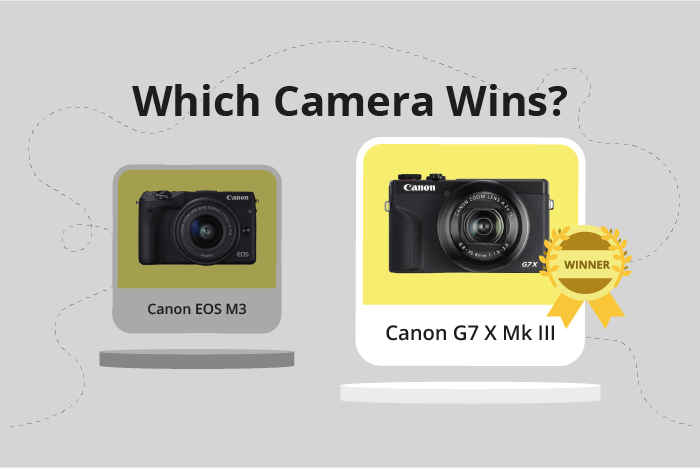 Canon EOS M3 vs PowerShot G7 X Mark III Comparison image.