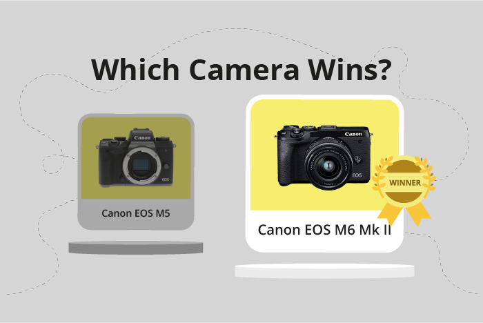 Canon EOS M5 vs EOS M6 Mark II Comparison image.
