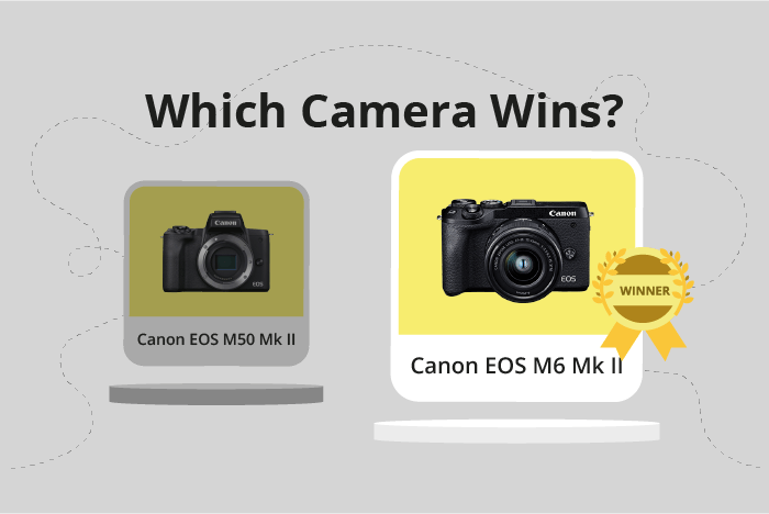 Canon EOS M50 Mark II vs EOS M6 Mark II Comparison image.