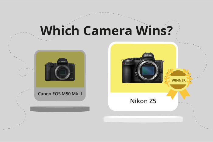 Canon EOS M50 Mark II vs Nikon Z5 Comparison image.
