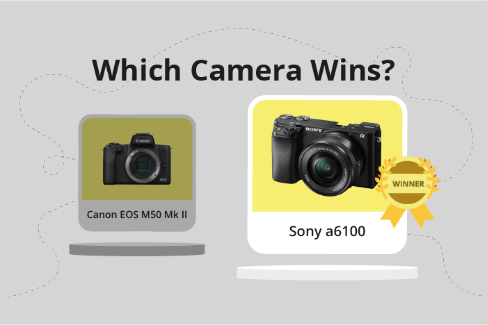 Canon EOS M50 Mark II vs Sony a6100 Comparison image.