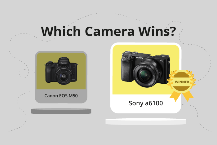 Canon EOS M50 vs Sony a6100 Comparison image.