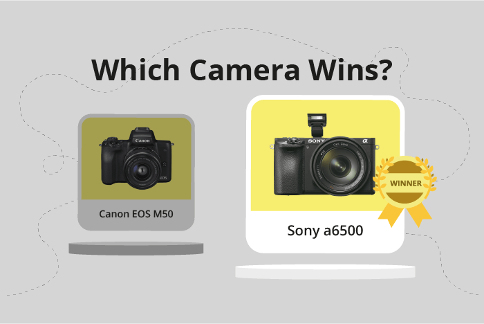 Canon EOS M50 vs Sony a6500 Comparison image.