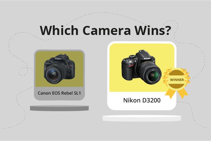 Canon EOS Rebel SL1 / 100D vs Nikon D3200 Comparison image.