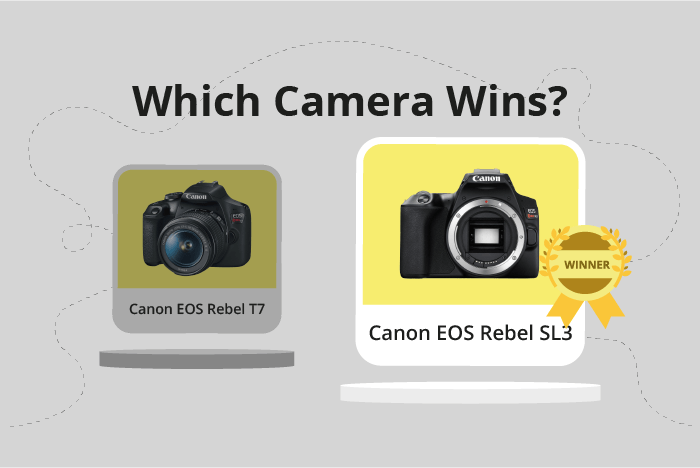 Canon EOS Rebel T7 / 2000D vs Rebel EOS SL3 / 250D Comparison image.