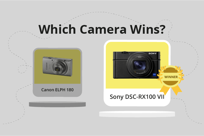 Canon PowerShot ELPH 180 vs Sony Cyber-shot DSC-RX100 VII Comparison image.