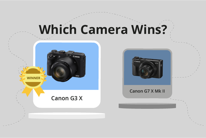 Canon PowerShot G3 X vs PowerShot G7 X Mark II Comparison image.