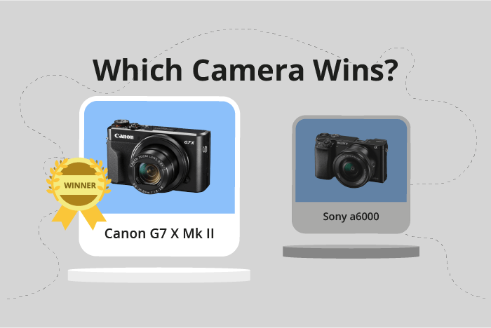 Canon PowerShot G7 X Mark II vs Sony a6000 Comparison image.