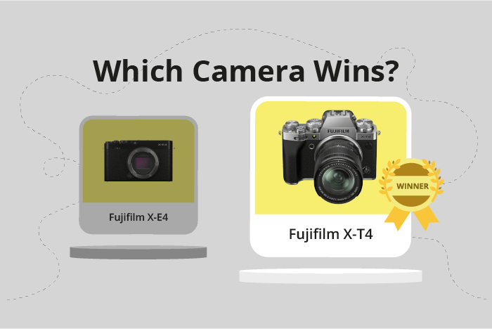 Fujifilm X-E4 vs X-T4 Comparison image.