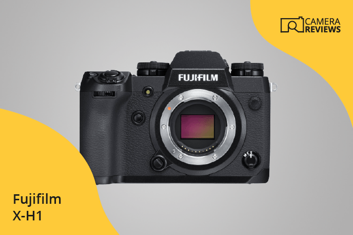 Fujifilm X-H1 photographed on a colored background