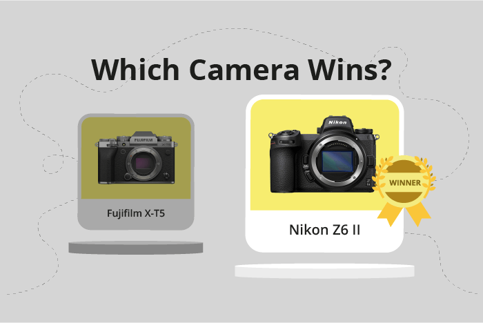Fujifilm X-T5 vs Nikon Z6 II Comparison image.
