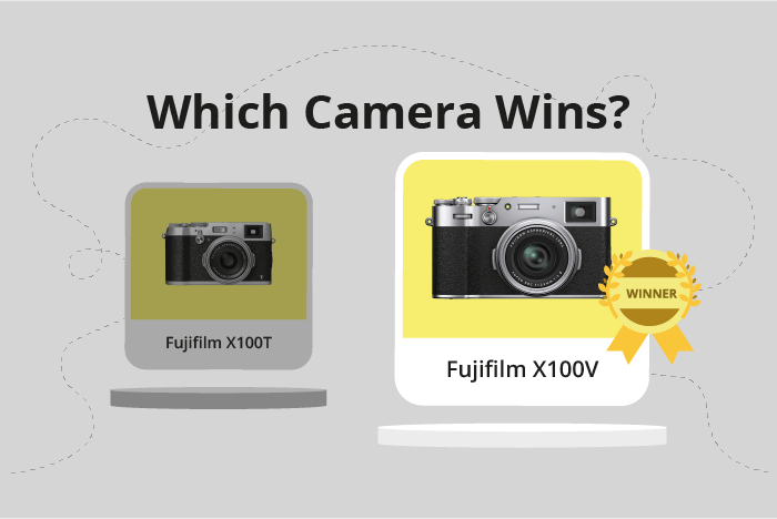 Fujifilm X100T vs X100V Comparison image.
