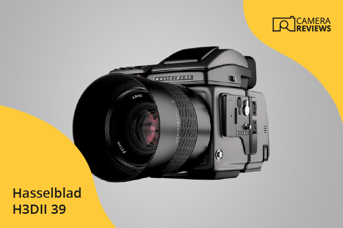 Hasselblad H3DII 39 photographed on a colored background
