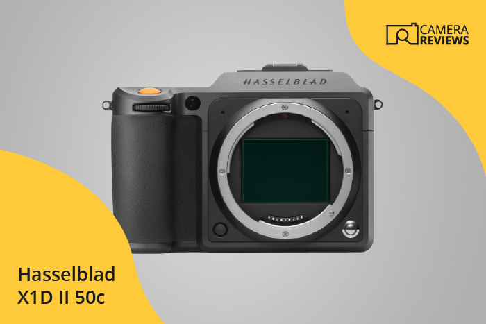 Hasselblad X1D II 50c photographed on a colored background