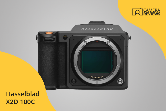 Hasselblad X2D 100C photographed on a colored background
