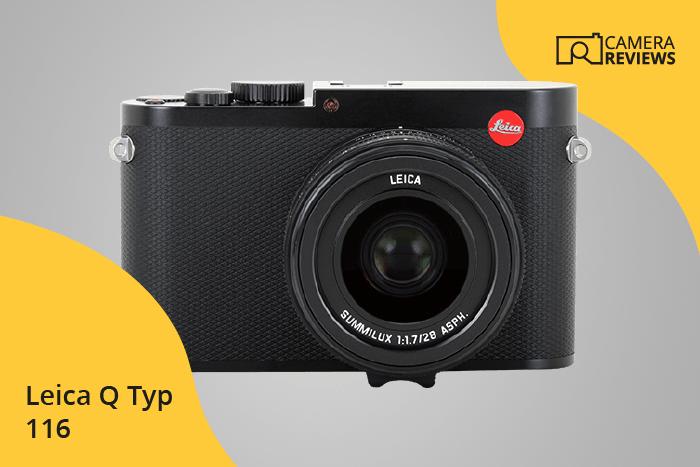 Leica Q Typ 116 photographed on a colored background