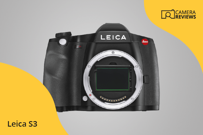Leica S3 photographed on a colored background