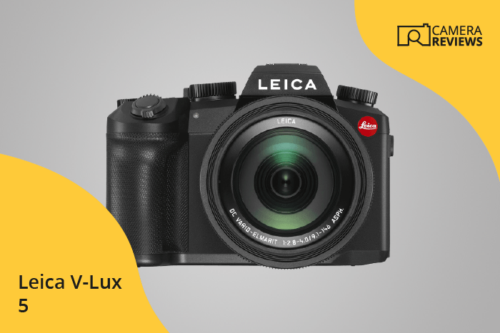 Leica V-Lux 5 photographed on a colored background