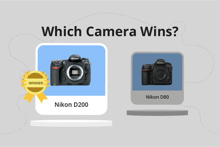 Nikon D200 vs D80 Comparison image.