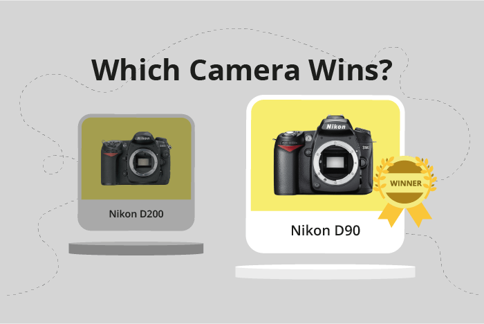 Nikon D200 vs D90 Comparison image.