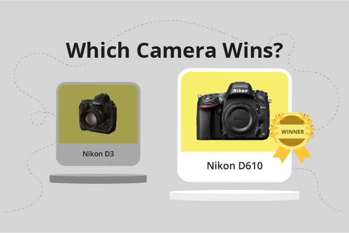 Nikon D3 vs D610 Comparison image.