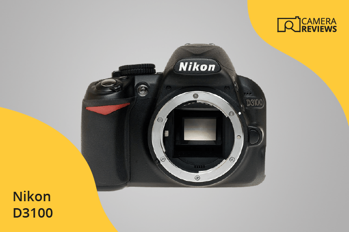 Nikon D3100 photographed on a colored background
