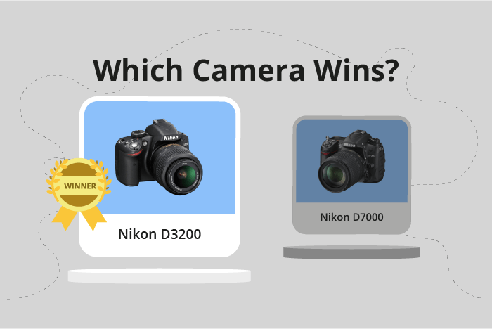 Nikon D3200 vs D7000 Comparison image.