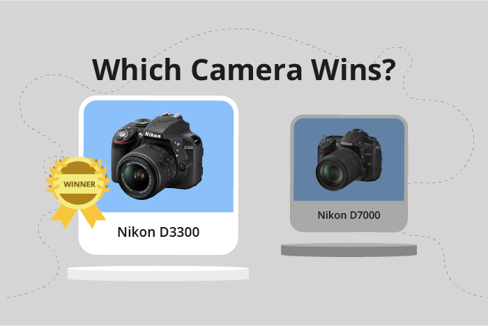 Nikon D3300 vs D7000 Comparison image.
