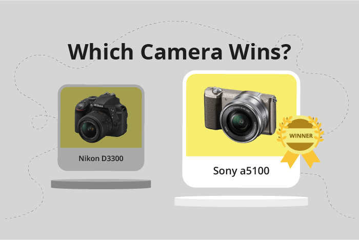 Nikon D3300 vs Sony a5100 Comparison image.