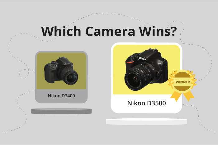 Nikon D3400 vs D3500 Comparison image.