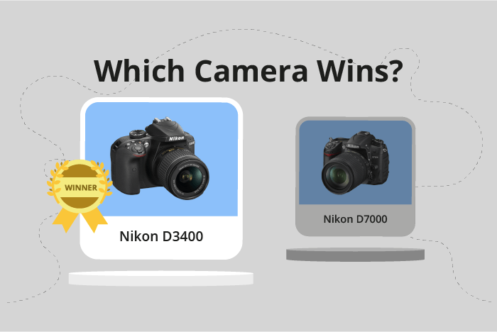 Nikon D3400 vs D7000 Comparison image.